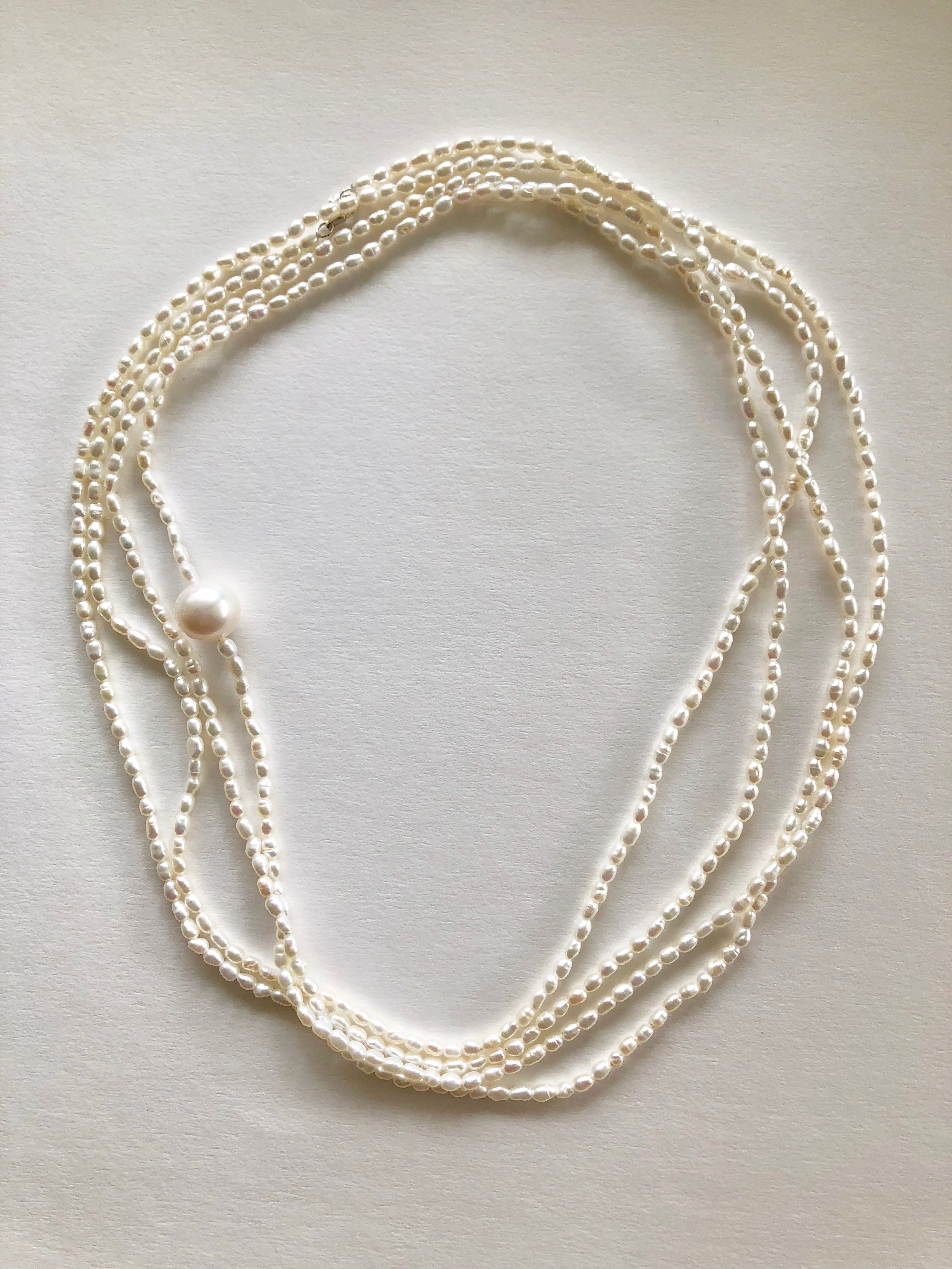 BODY WRAP SEED PEARL NECKLACE