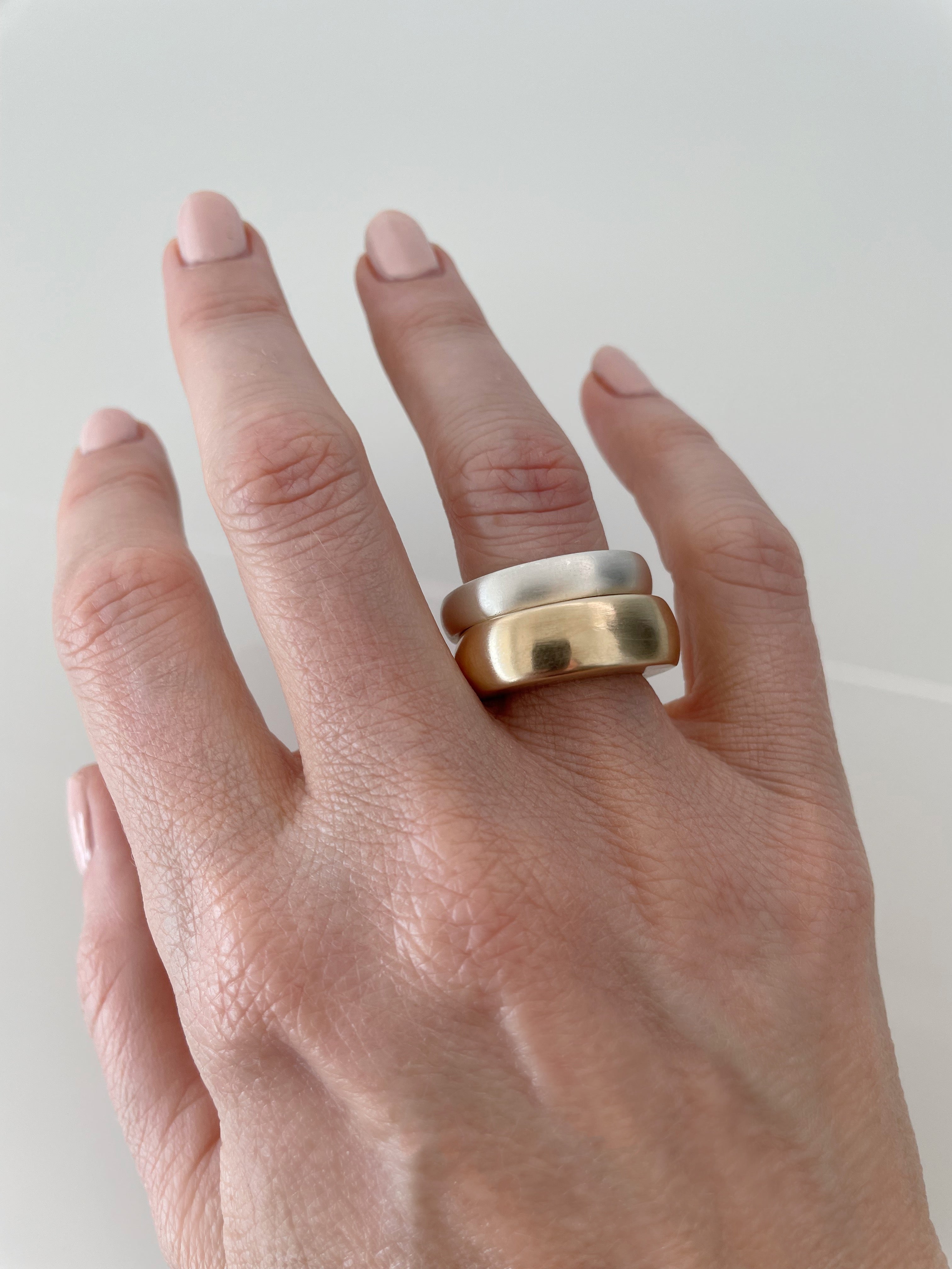 GOLD HIGH RISE STACKER RING