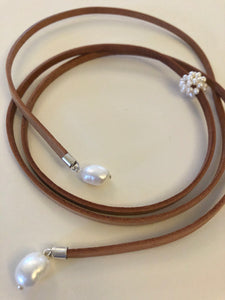 NATURAL LEATHER NECKLACE
